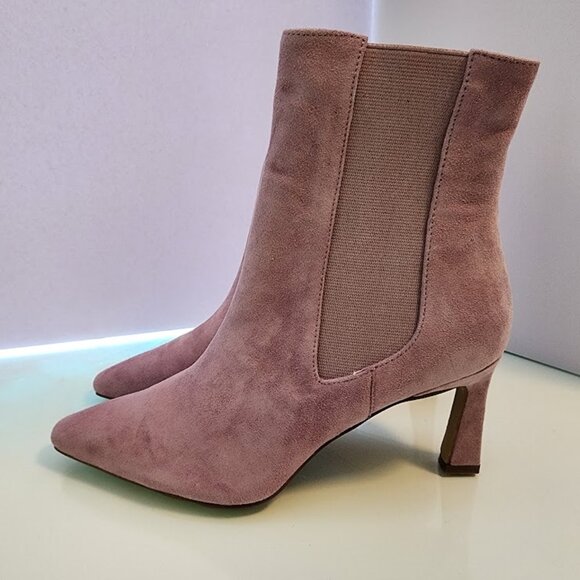 Mauve Suede Ankle Boots Charles by Charles David - Picture 4 of 7